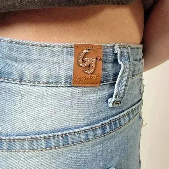 Vintage Y2K Rivited Gogo Skinny Cropped Acid Wash Jeans - 5 - Picture 7 of 9